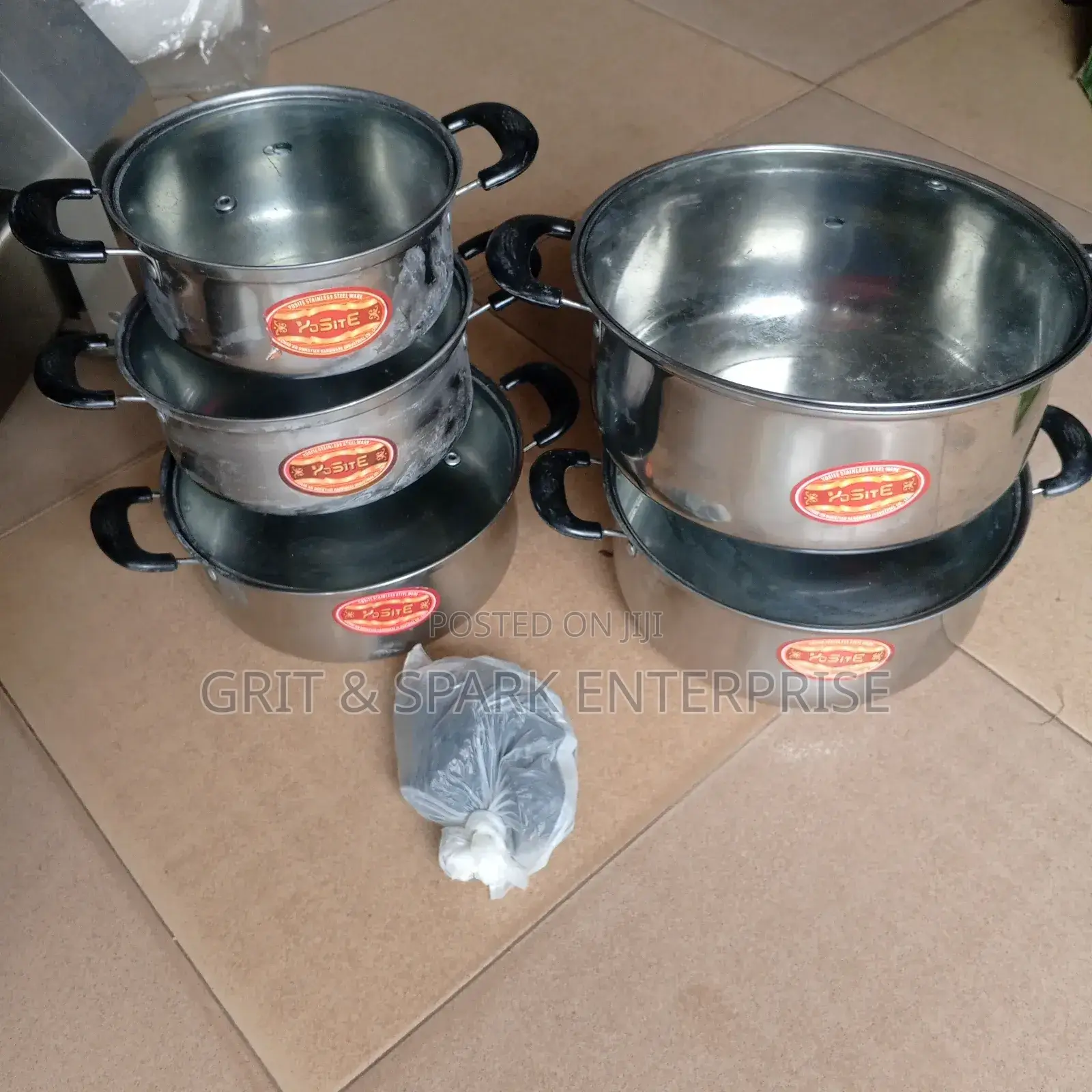 Brand New 5 PCS Stainless Yosite Stock Pots(Pls Read Below)