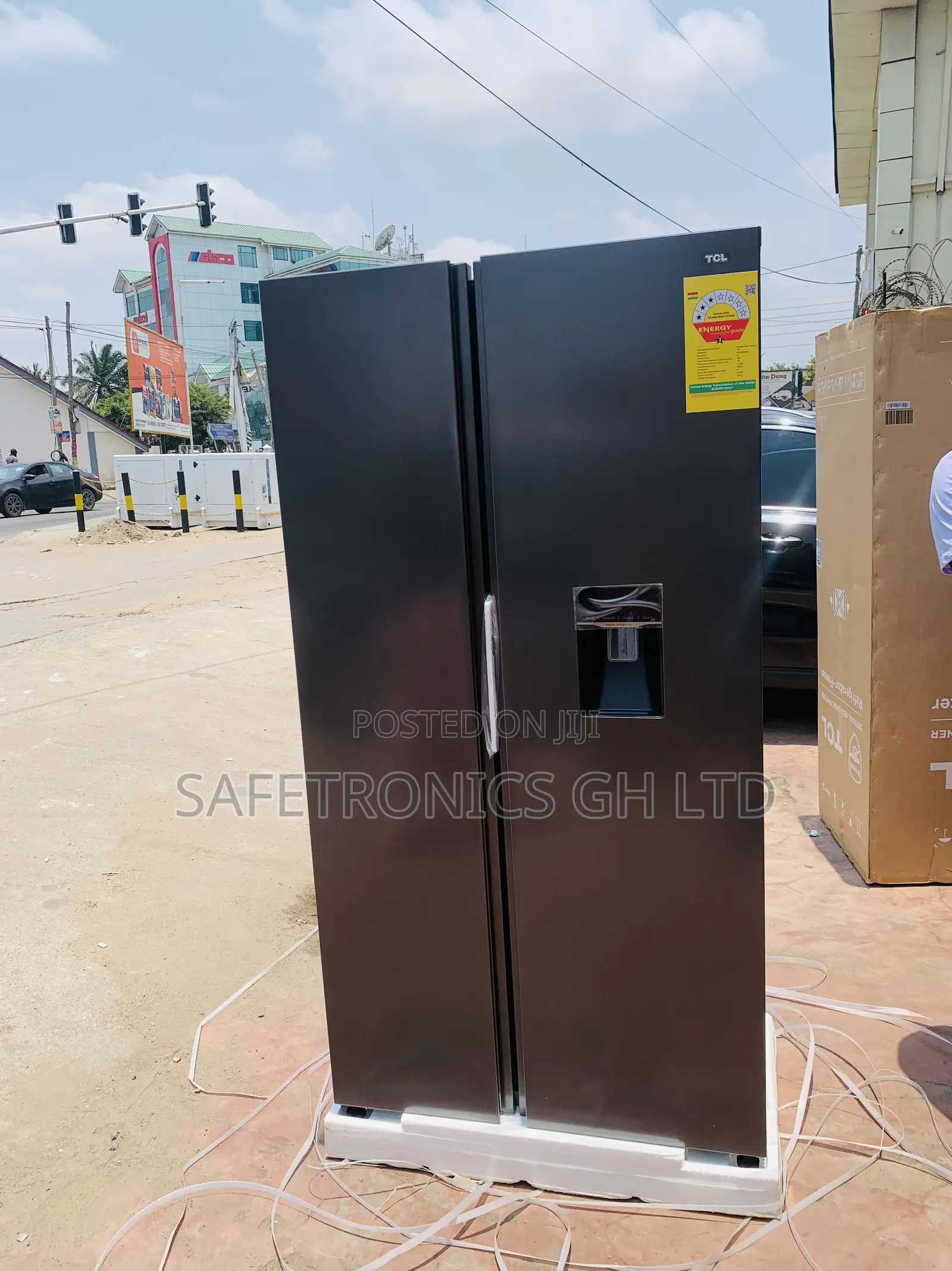 Available Now Side by Side Fridge Black TCL P575sbgwd—439l