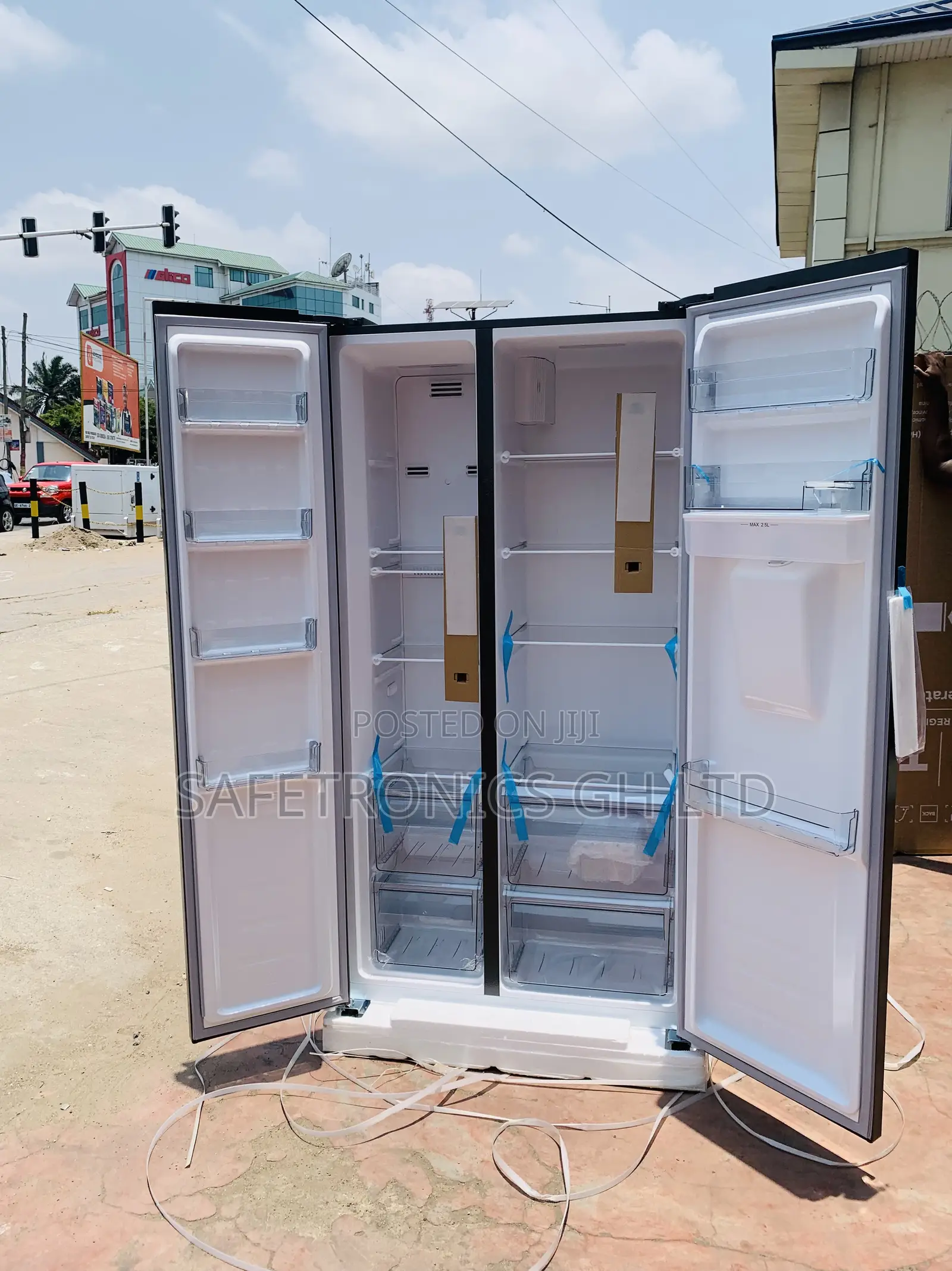 Newly Sealed in Box TCL P575sbgwd—439l Fridge Side by Side