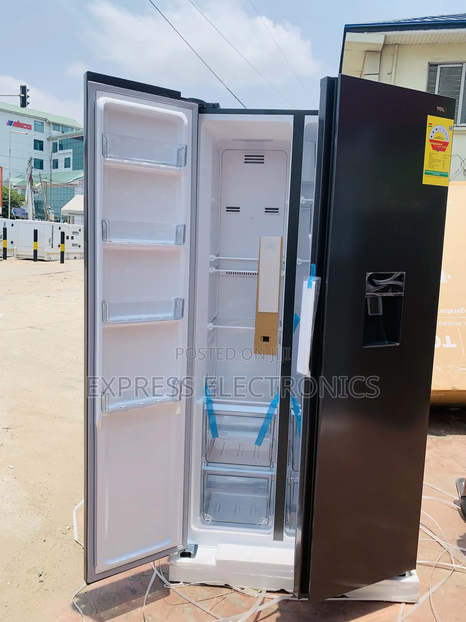 Grab Your Favorite TCL P575sbgwd—439l Side by Side Fridge Black