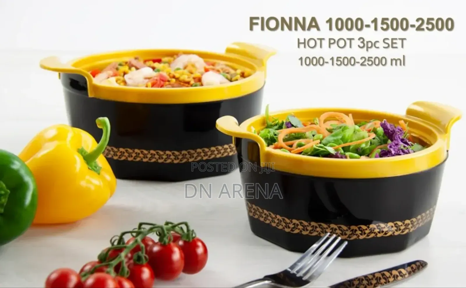 Sq Professional Fionna 3 Piece Insulated Hot Pot 2.5l, 1.5l , 1l
