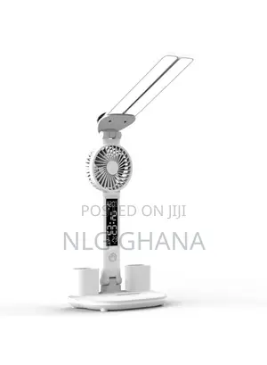 Built-in 3200mah Battery Rechargeable Fan Led Desk Lamp.