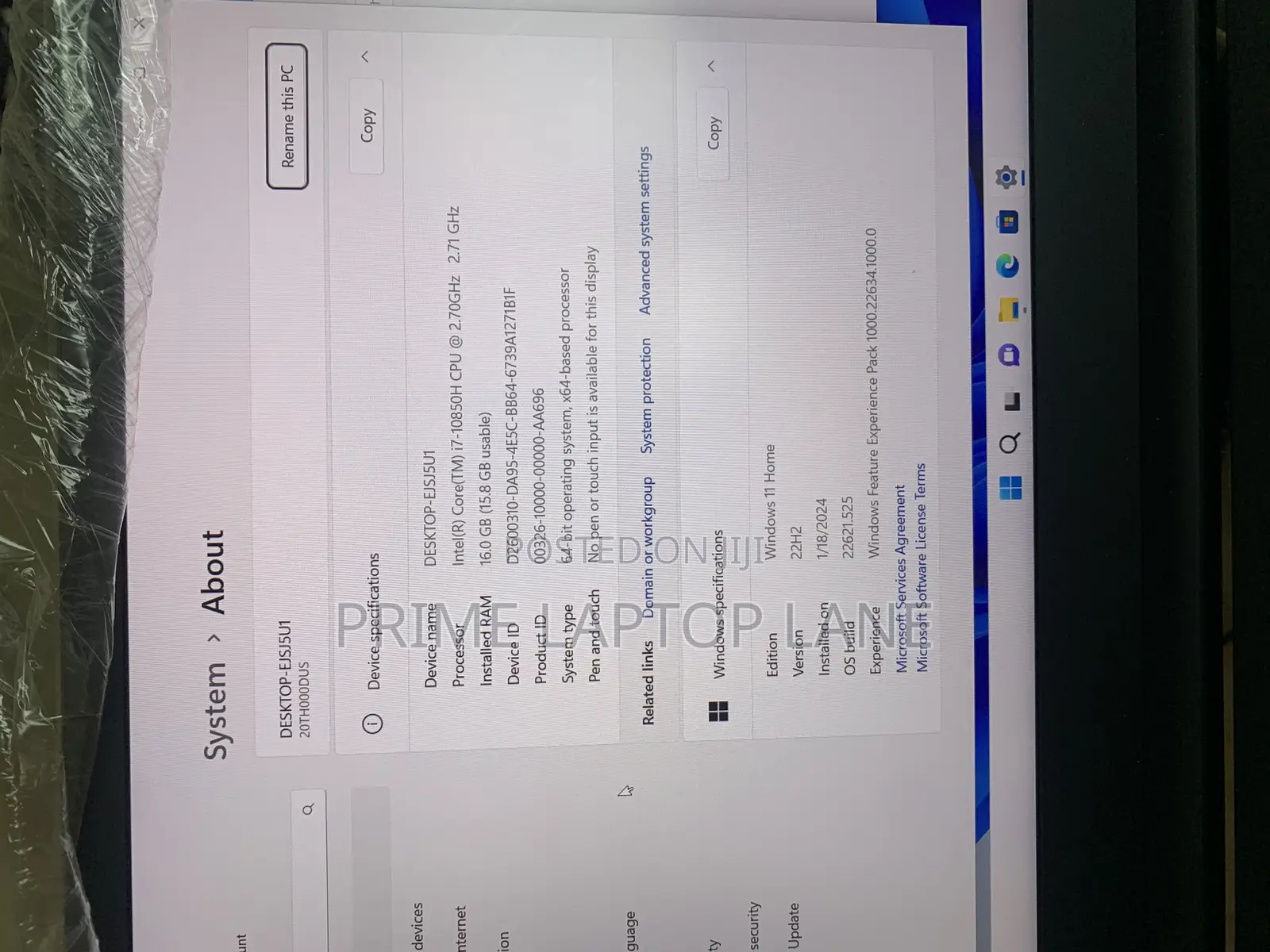 Laptop Lenovo ThinkPad P1 Gen 3 16GB Intel Core I7 SSD 512GB