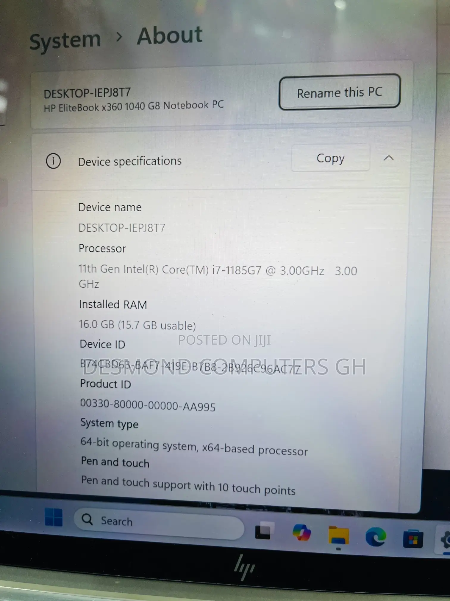 Laptop HP EliteBook 1040 G8 16GB Intel Core i7 SSD 512GB