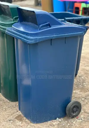 240l Wheeled Plastic Trash Bin – Durable Wheelie Bin With Lid Wheels