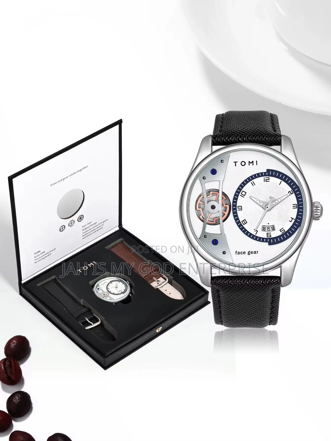 Tomi T105 Men's Quartz Watch Versatile Double Strap Detachable Watch
