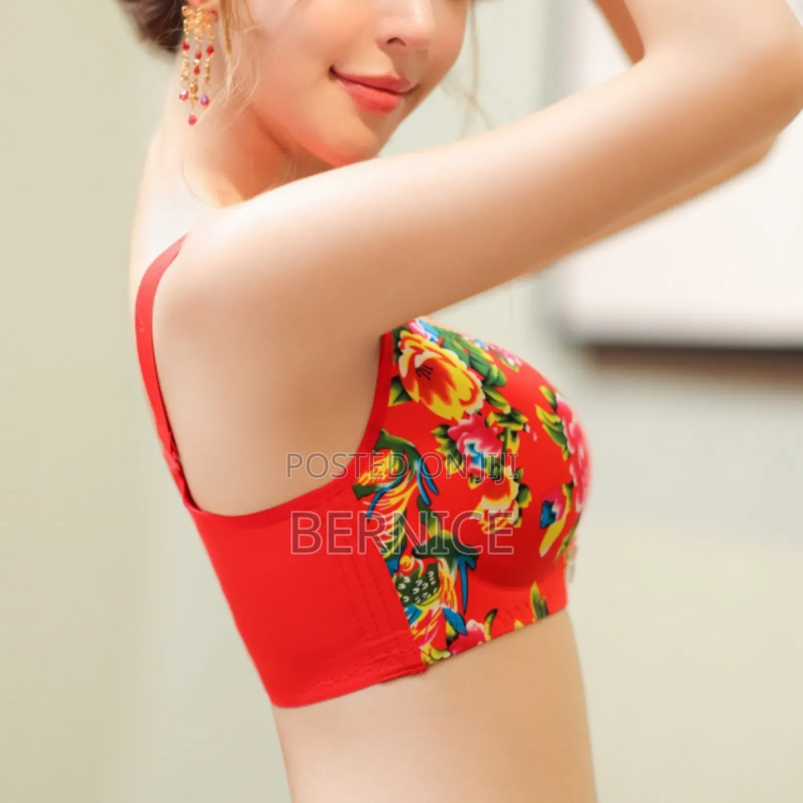 Bright Floral Push-up Comfort Bra