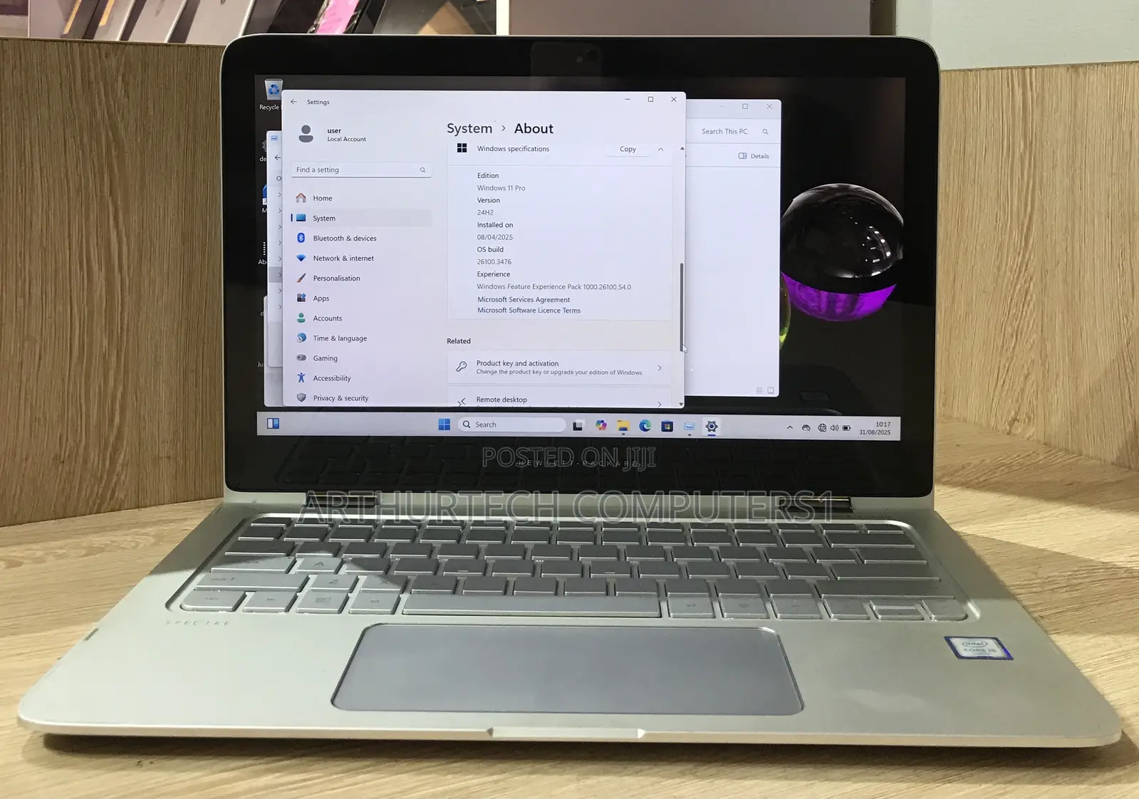 Laptop HP Spectre 8GB Intel Core i5 SSD 512GB
