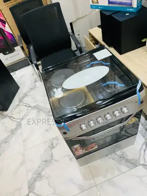 2+2 Ferre Gas Electric 60/60 Cooker Oven Grill Sliver Color