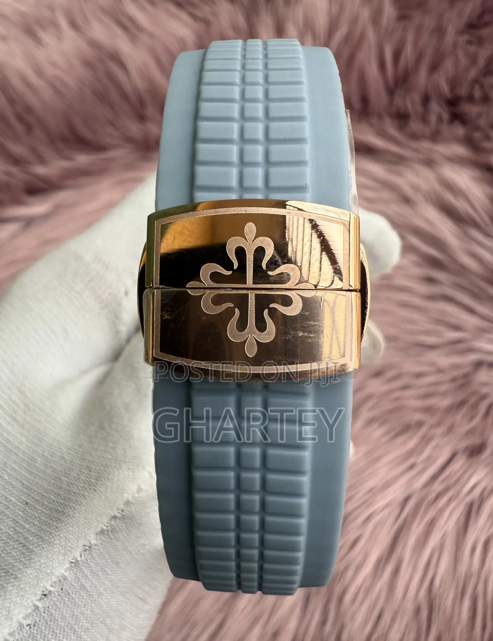Patek Philippe Aquanaut Rose Gold With Slate Blue Dial Strap