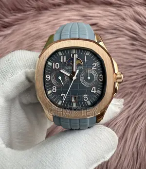 Patek Philippe Aquanaut Rose Gold With Slate Blue Dial Strap