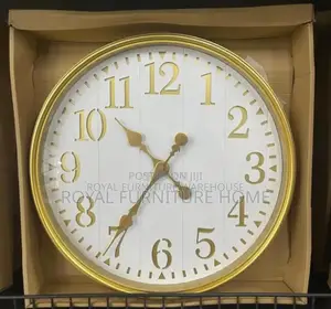 White and Gold Wall Clock(42 Cm)Diameter