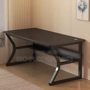Gaming Study Office Desk With Beneath Bookshelf and Storage Rack