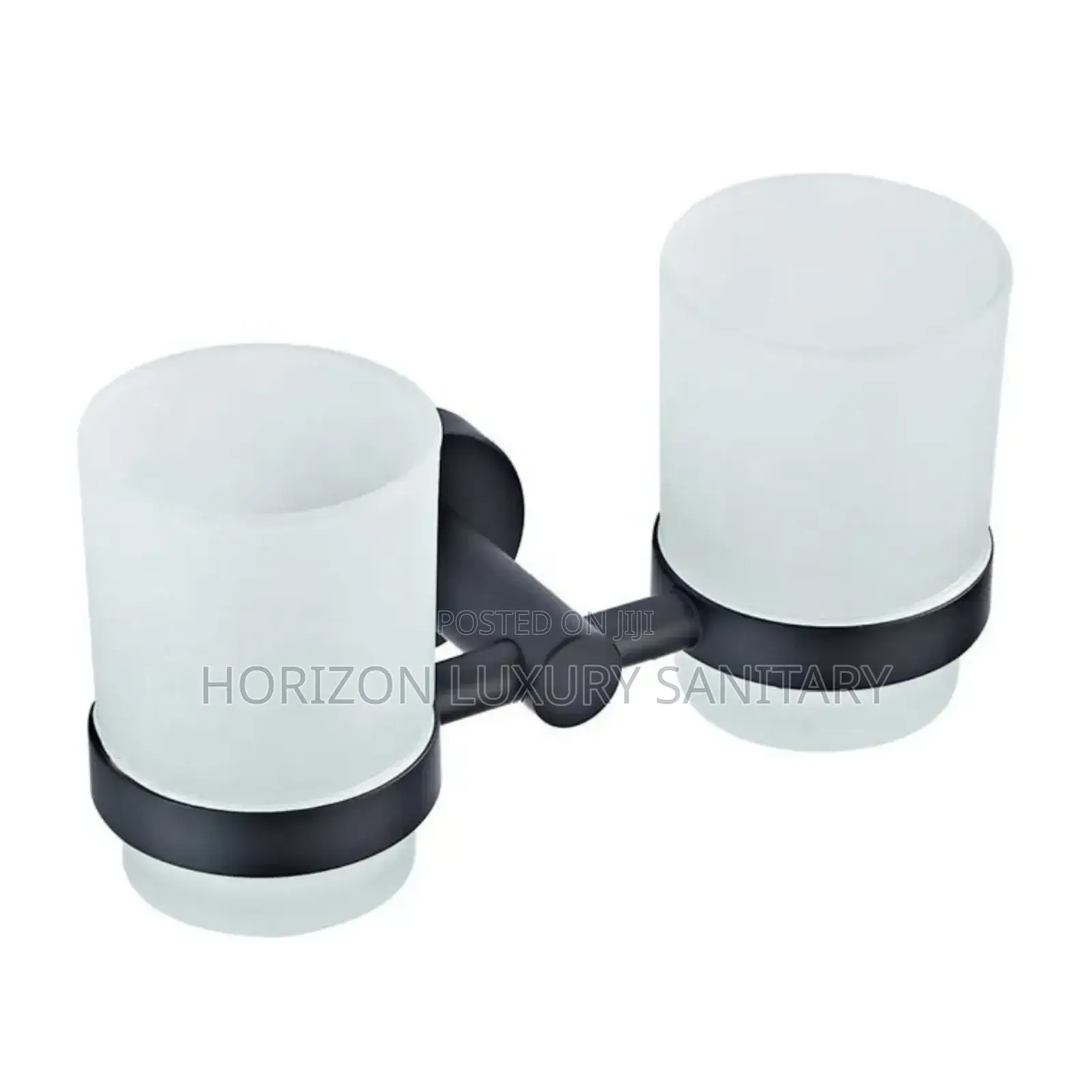 Double Sided Tumbler Toothbrush Cup Black Toothbrush Holder For Hotel