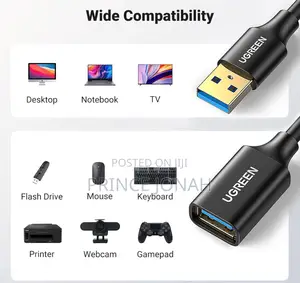 Ugreen Usb Extender, Usb 3.0 Extension Cable Male to Female 5m Cable