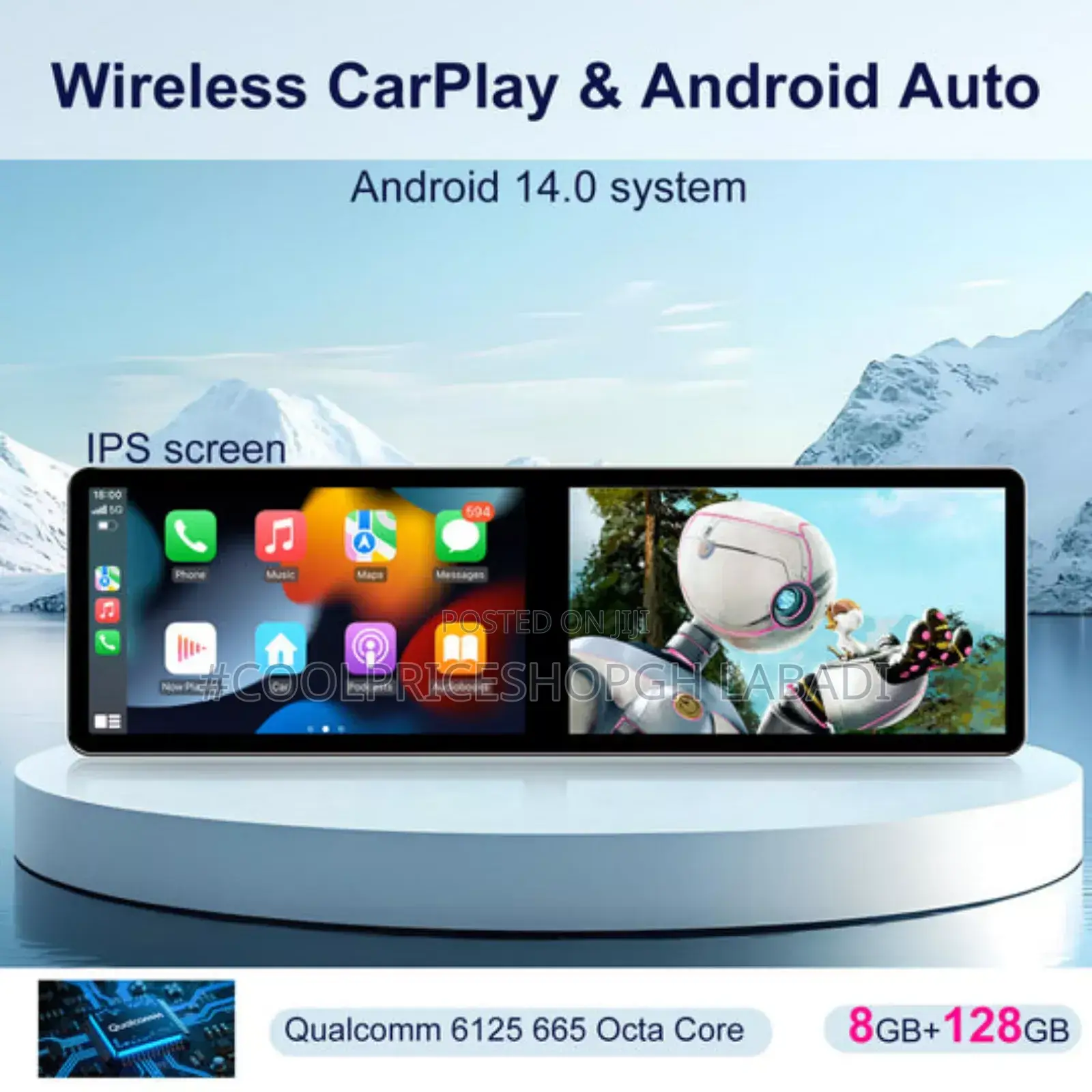 Dual Screen Android Car Radio GPS Navigation Carplay