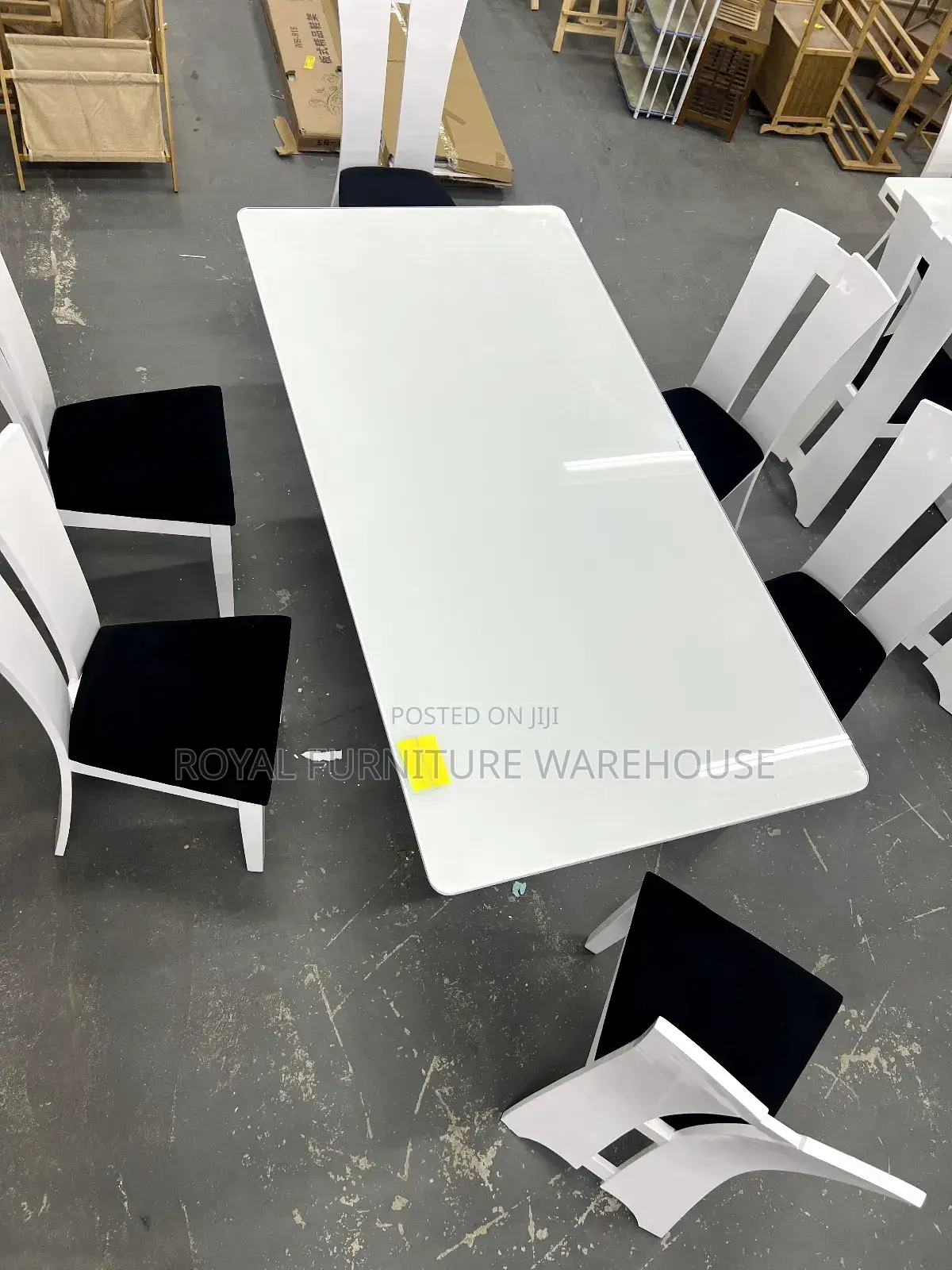 Foreign Executive Tempered Glass Dining Set