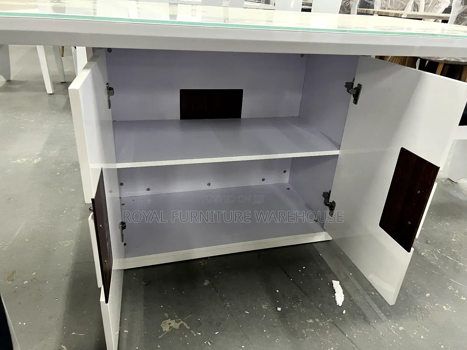 Foreign Executive Tempered Glass Dining Set