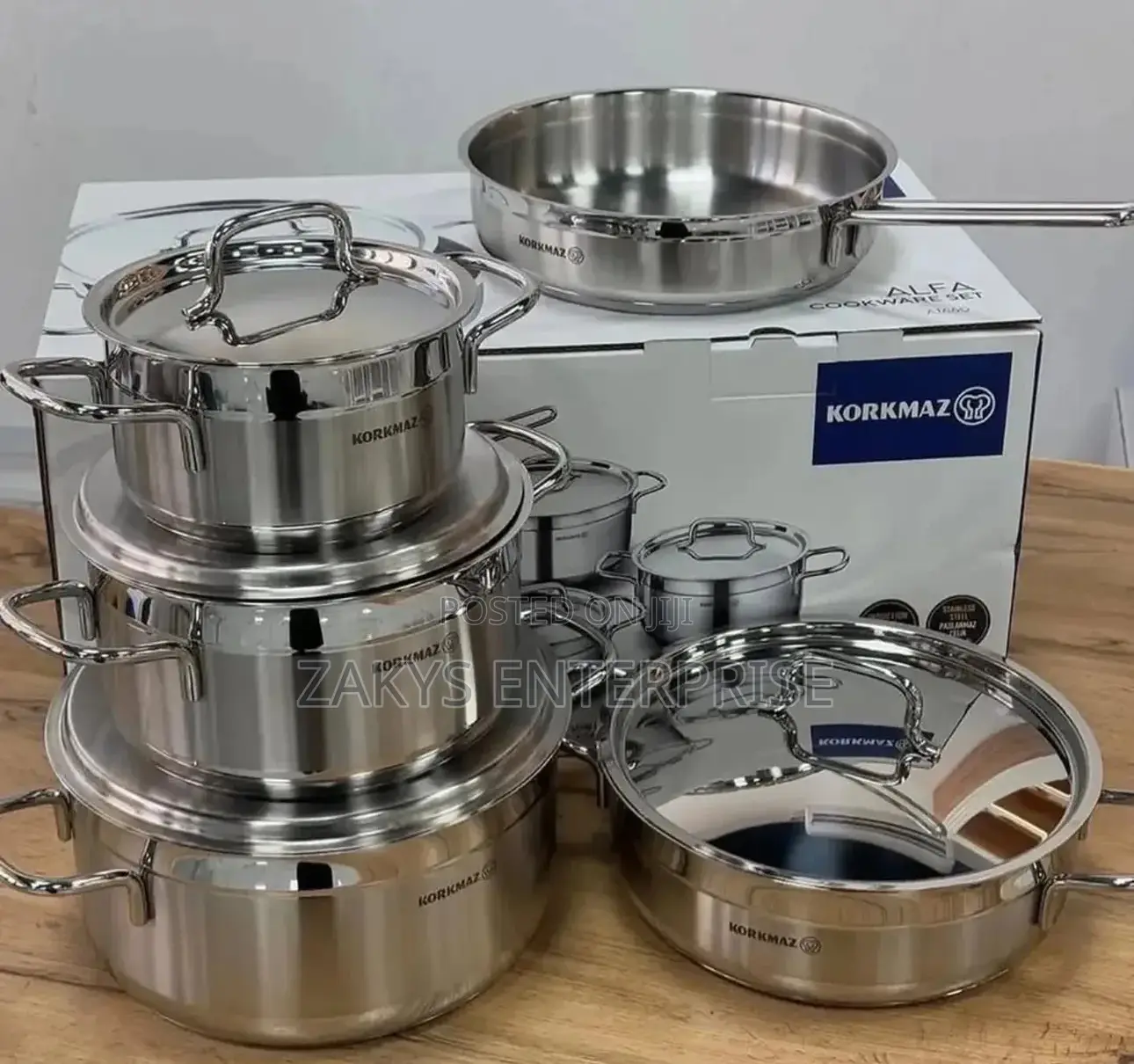 Korkmaz Turkish Stainless Steel Cookware Set 9pcs