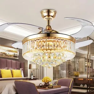 Modern Fanlight Chandelier With Bluetooth + Remote Control