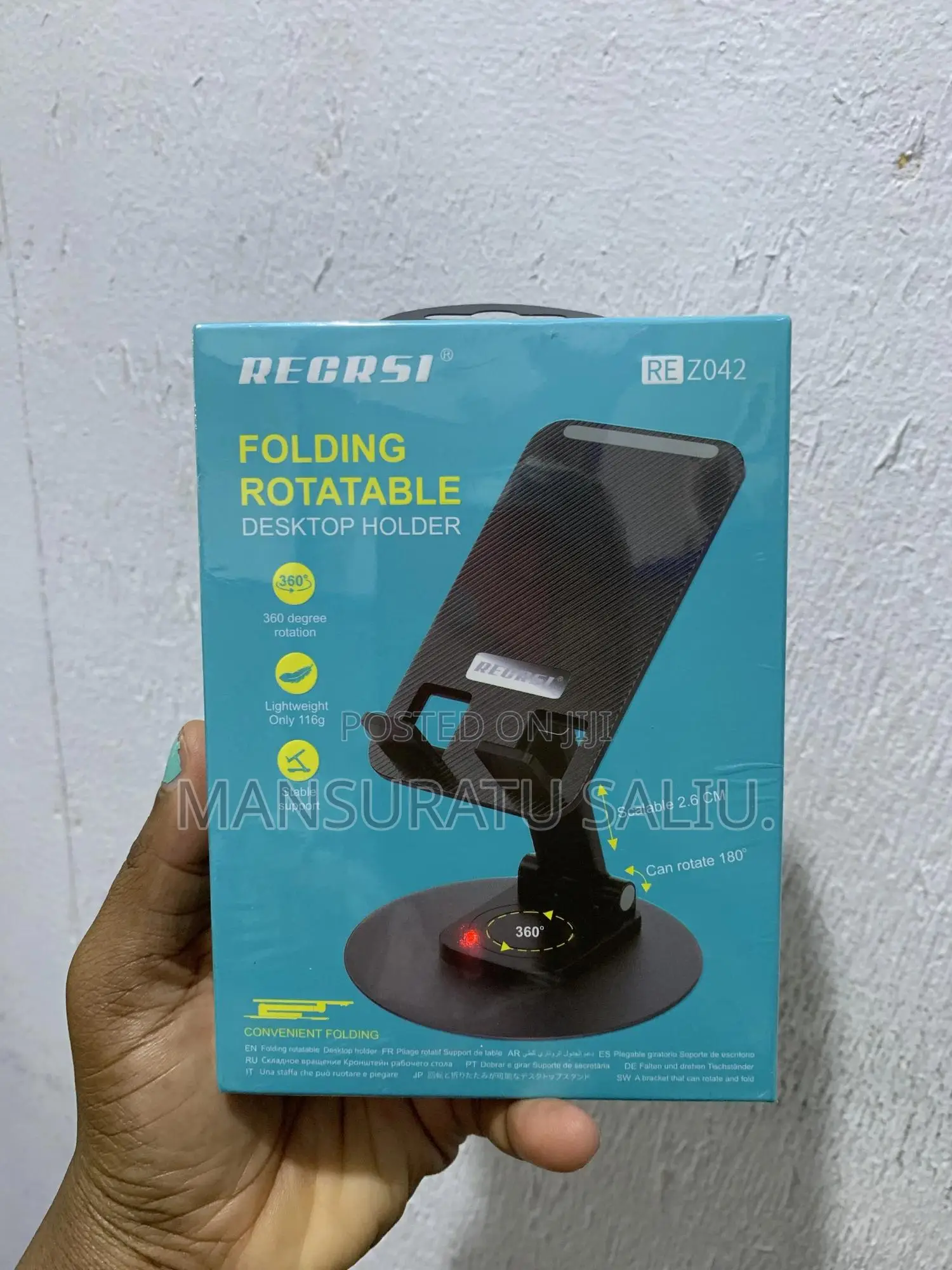 Recrsi Re Z042 Folding Rotatable Desktop Holder 360° Degree Rotation