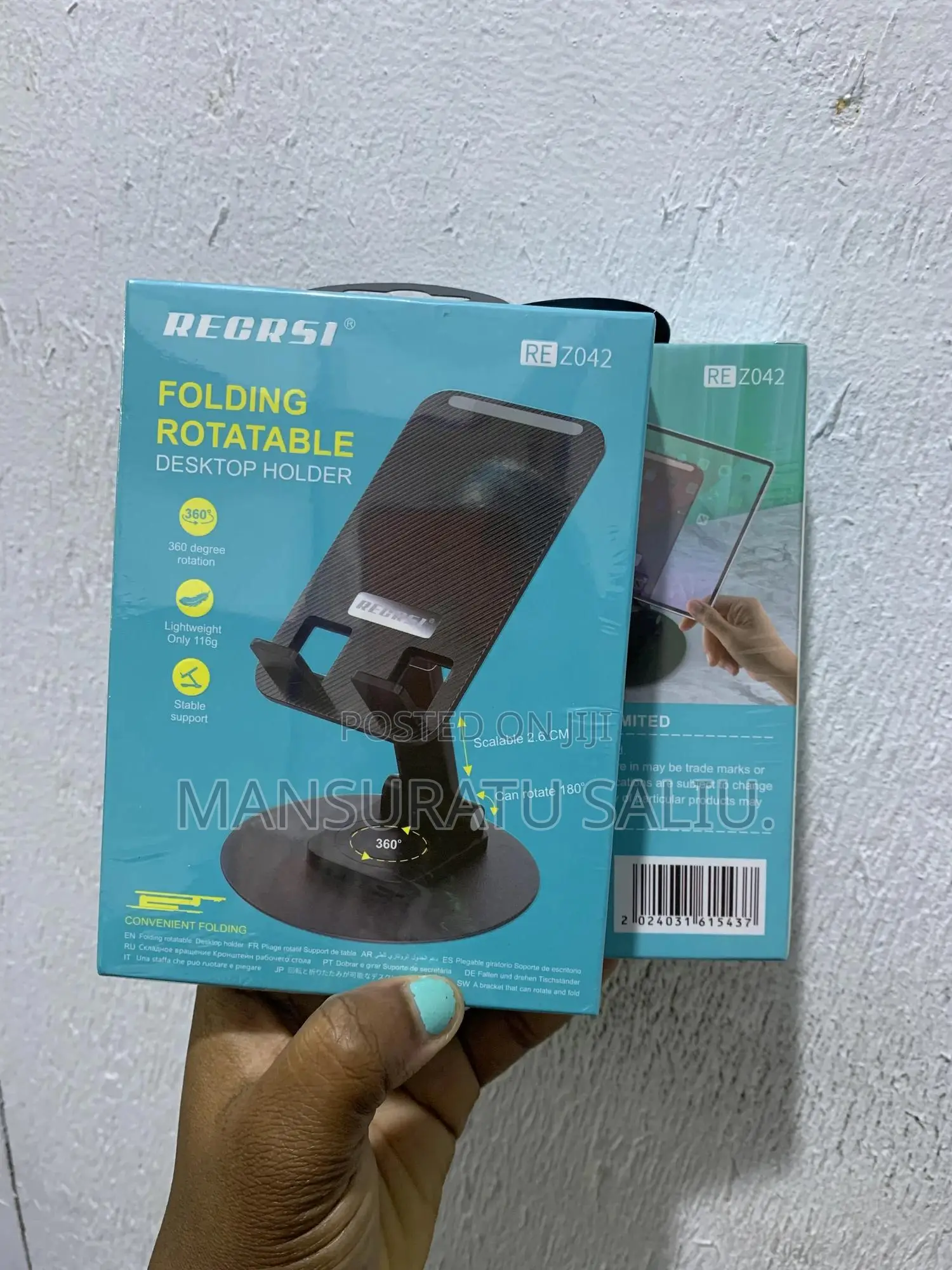 Recrsi Re Z042 Folding Rotatable Desktop Holder 360° Degree Rotation
