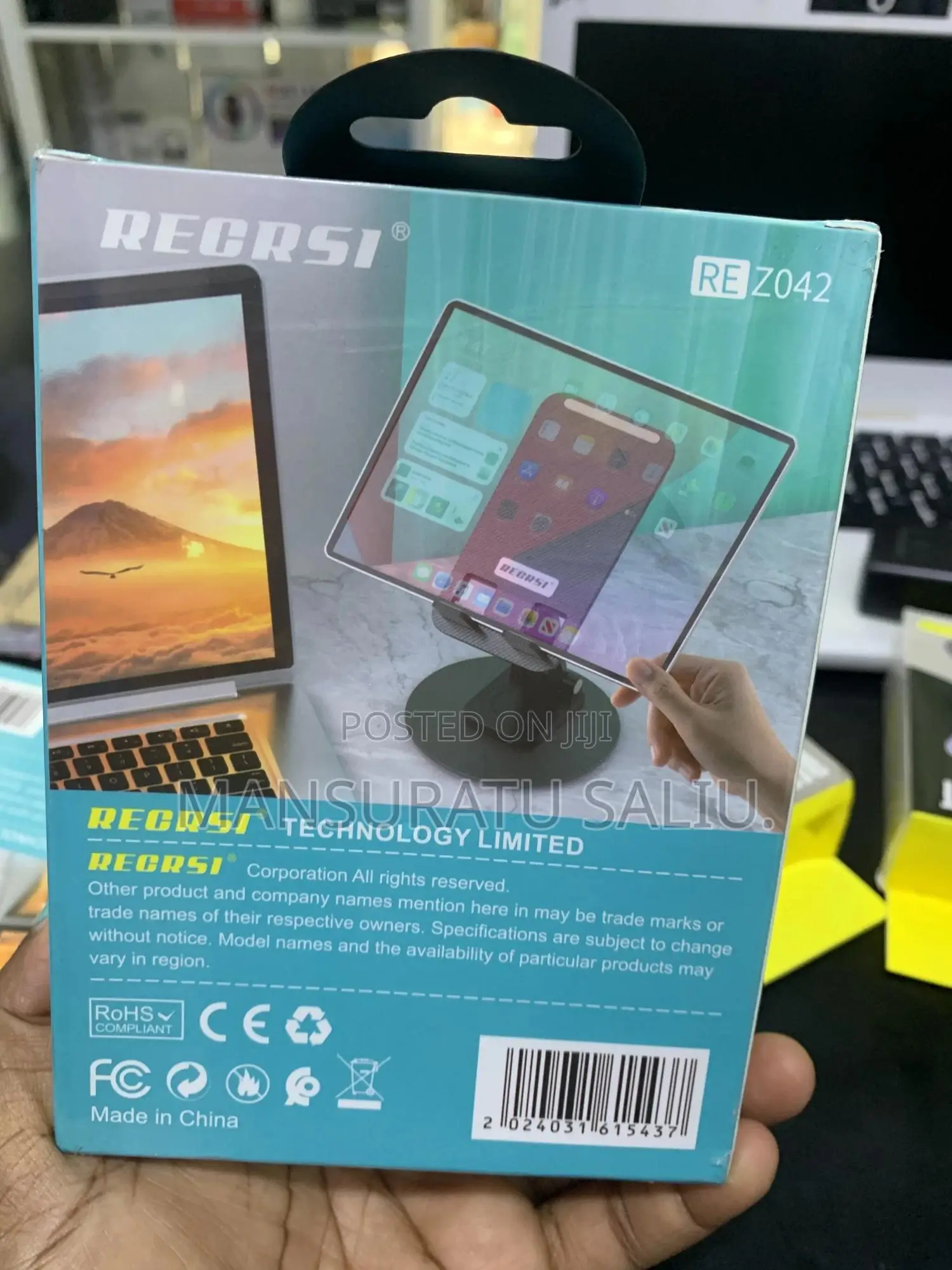 Recrsi Re Z042 Folding Rotatable Desktop Holder 360° Degree Rotation