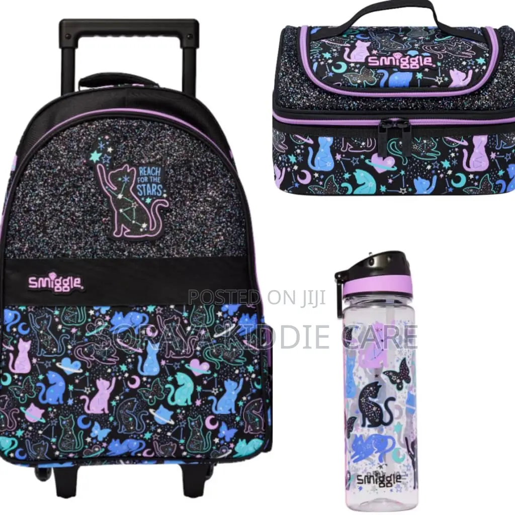 Smiggle Backpack and Trolley With Lunch Box