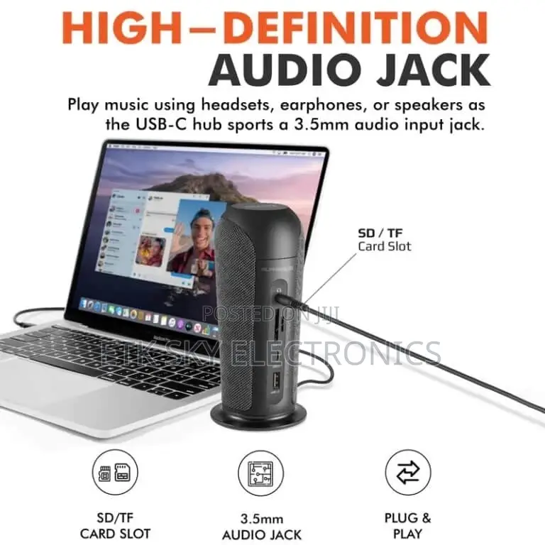 Promate 13-in-1 Usb-C Multimedia Hub With 5w Speaker
