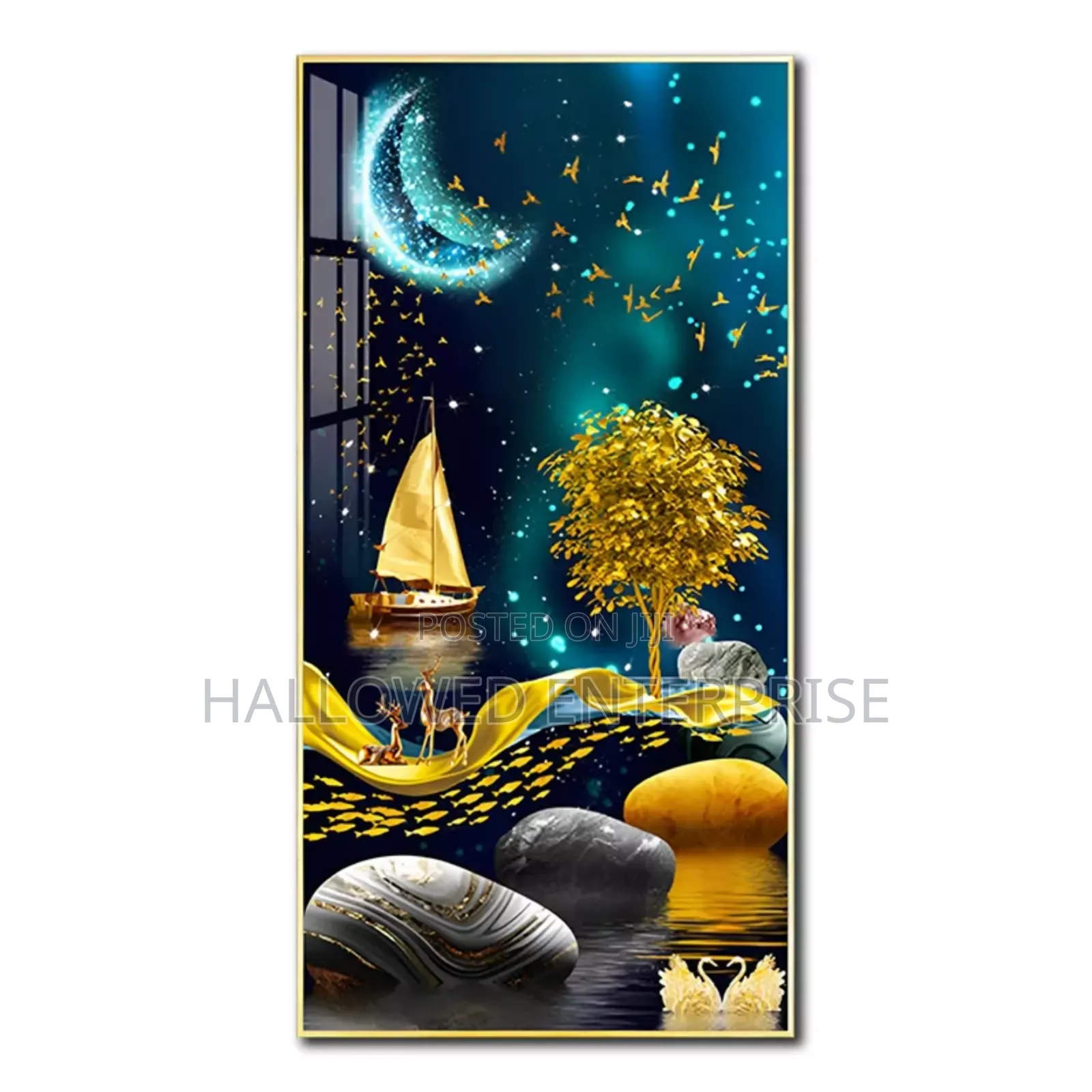 Modern Luxury Print Photo Frame Crystal Porcelain Mural Home Decor