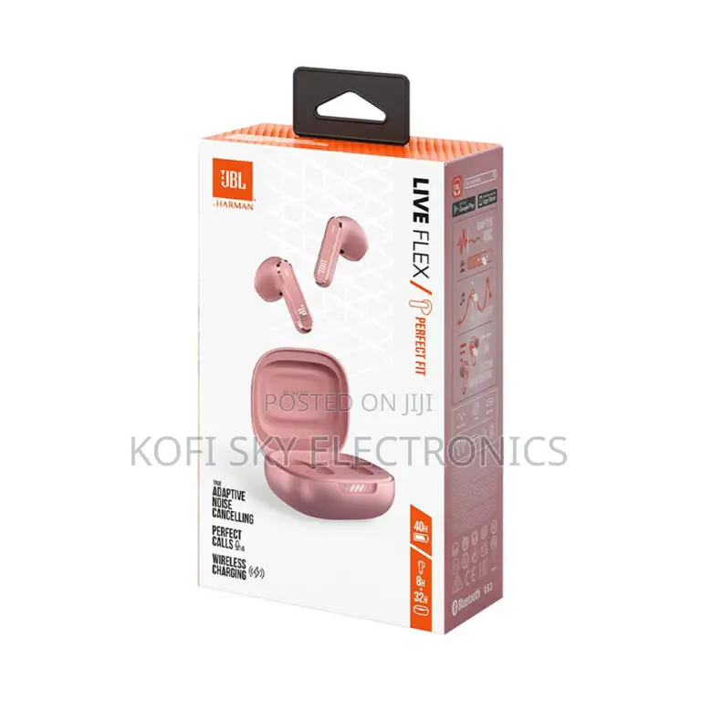 Jbl Live Flex True Wireless Noise Cancelling Earbuds – Rose