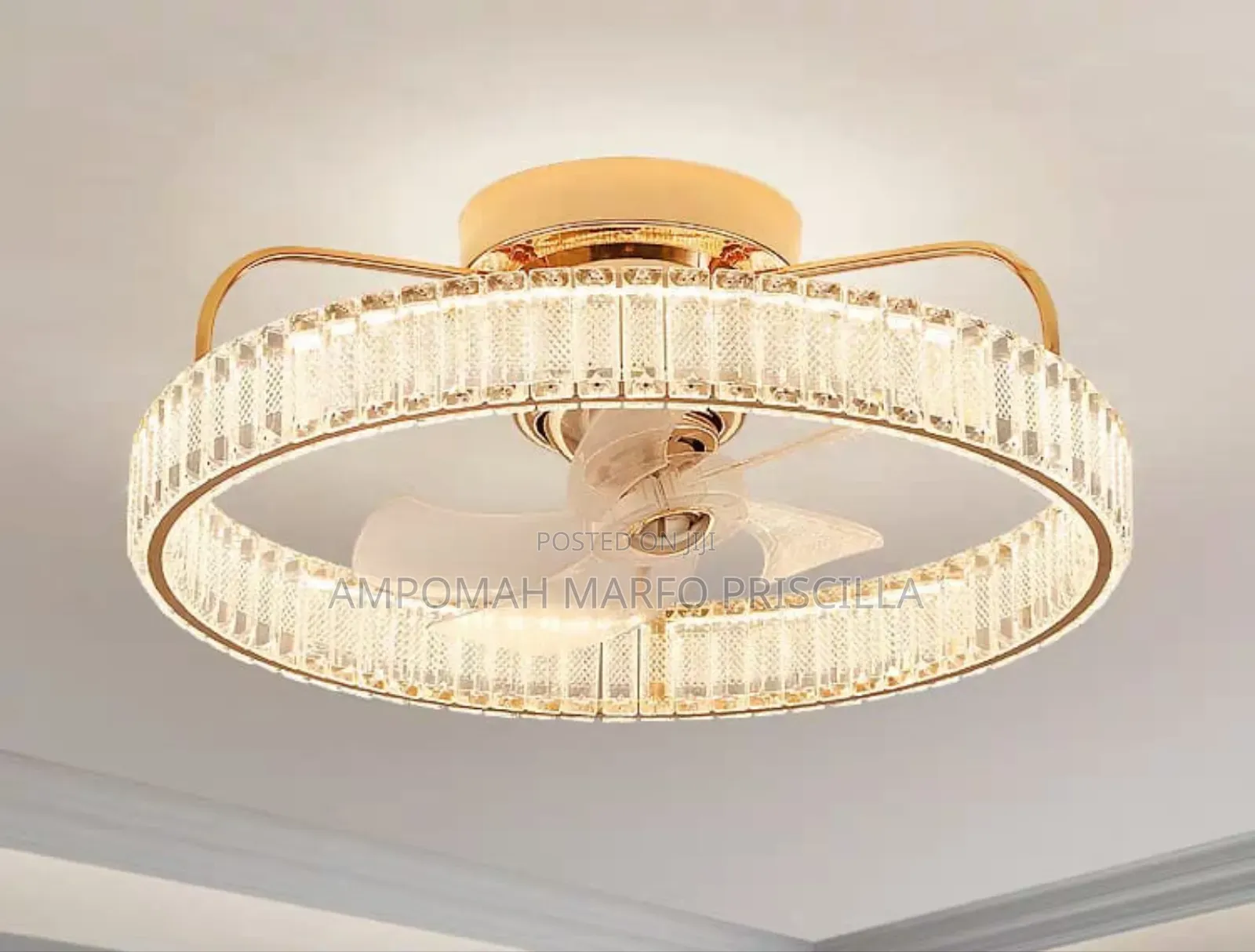 Chandelier Ceiling Light With Inbuilt Fan