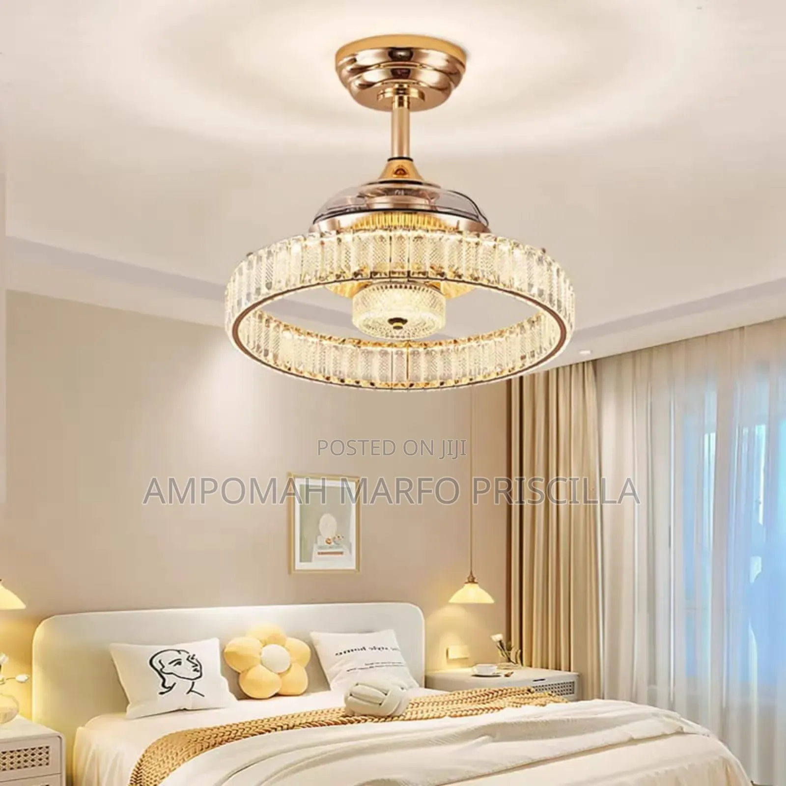 Chandelier Ceiling Light With Inbuilt Fan