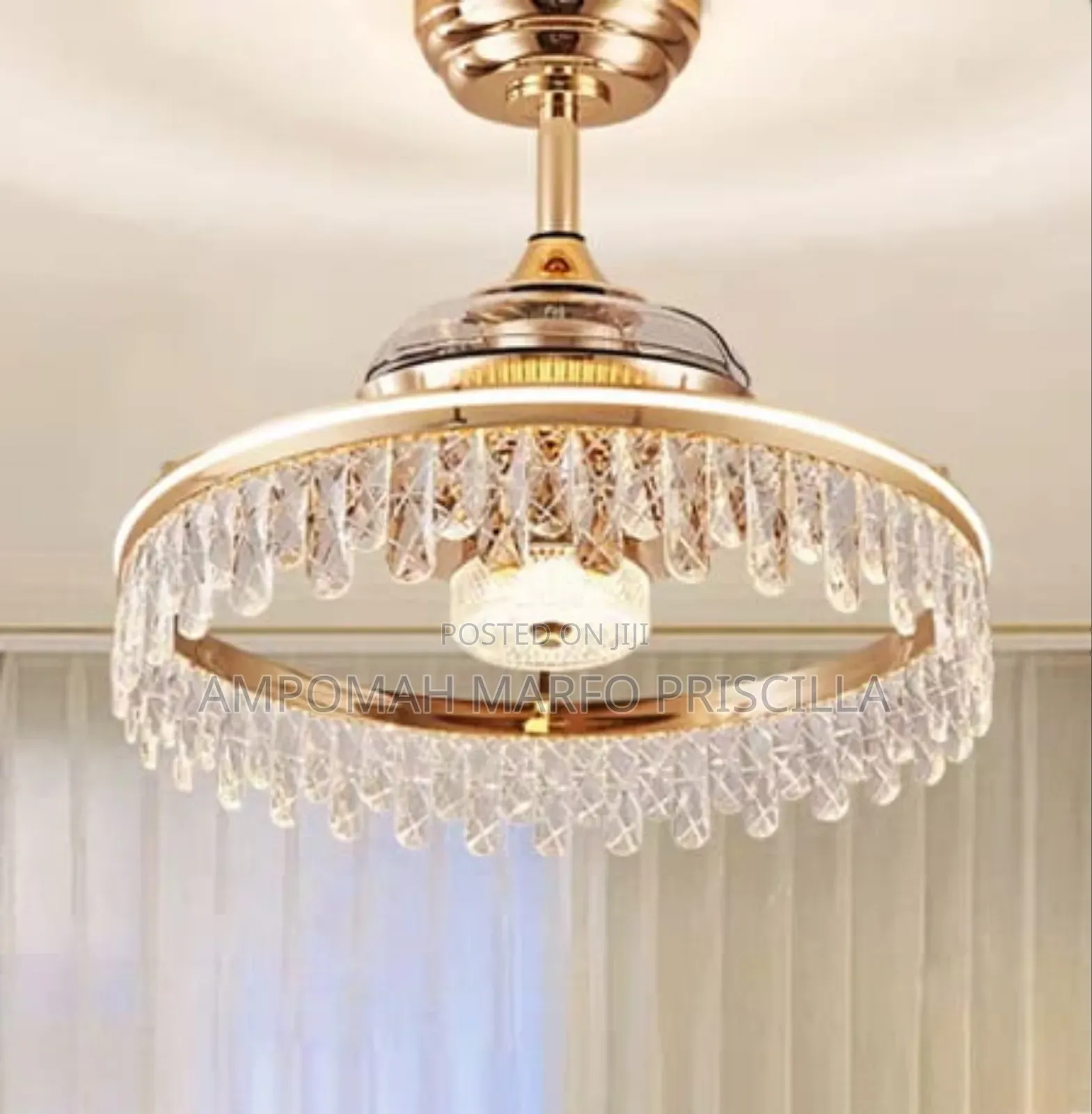 Chandelier Ceiling Light With Inbuilt Fan