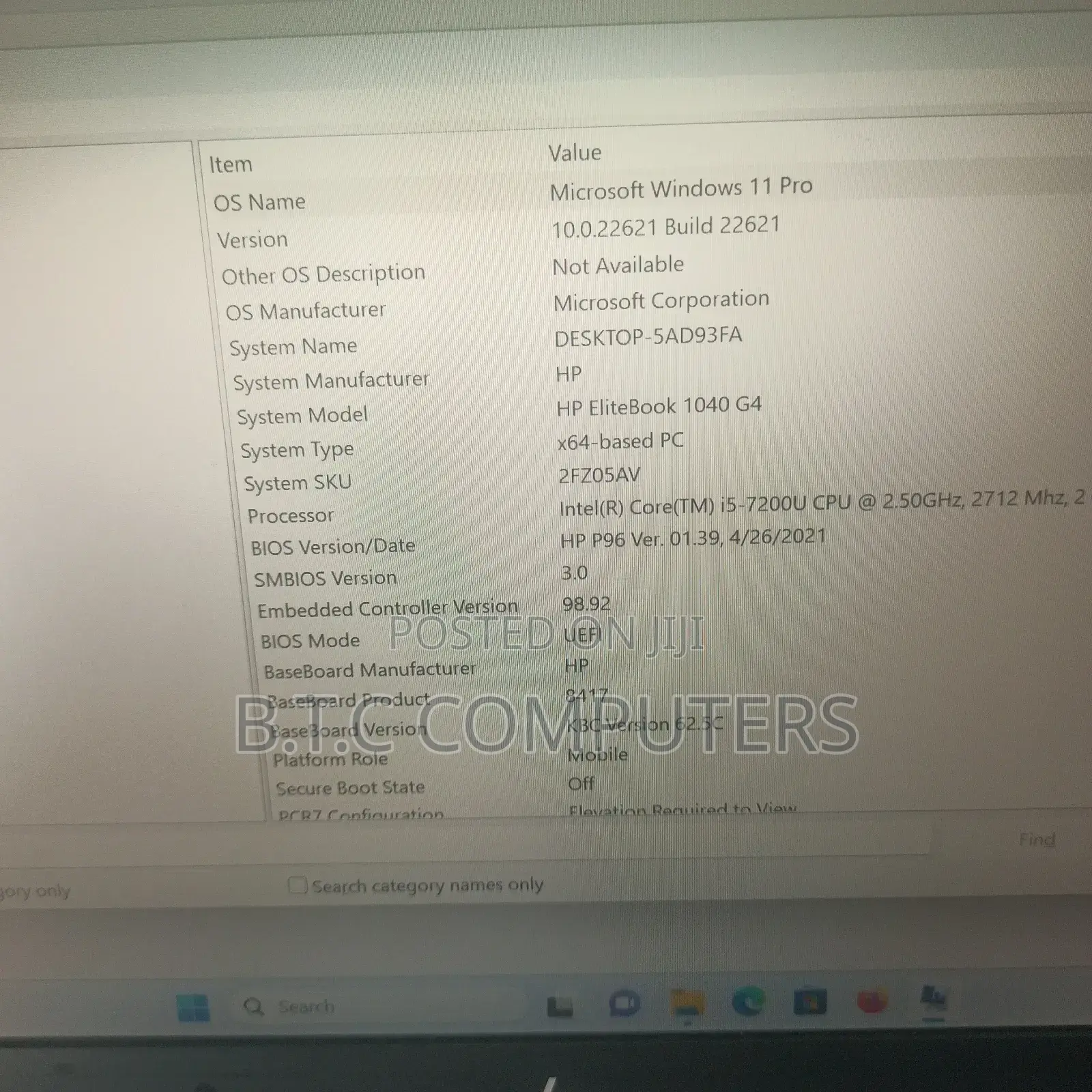 Laptop HP EliteBook 1040 G4 8GB Intel Core I5 SSD 256GB