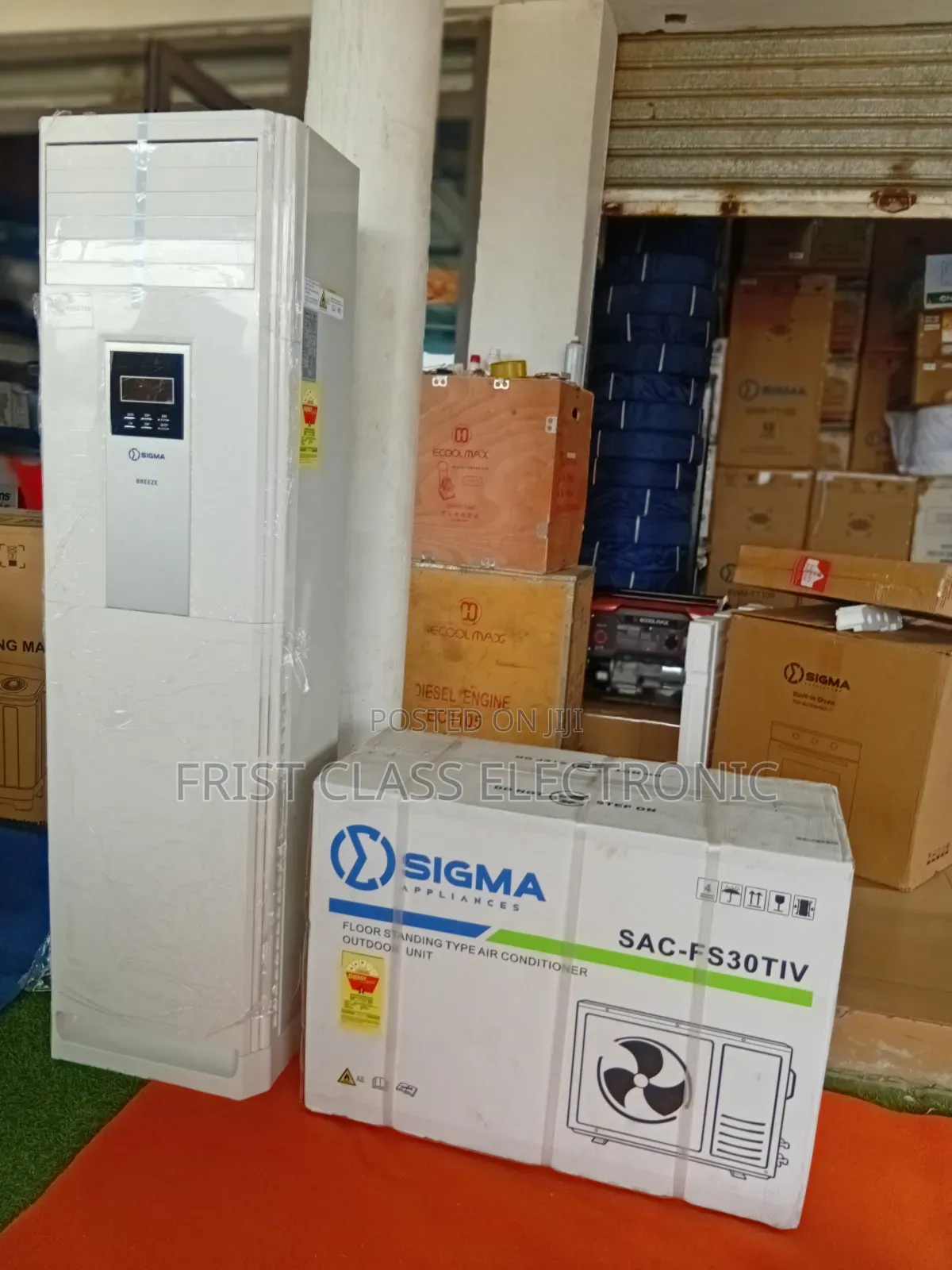 Tower Air Conditioner Sigma Outdoor and Indoor Unit