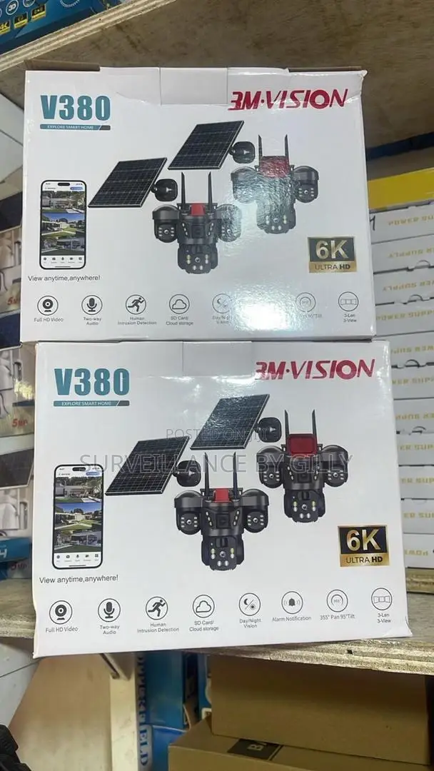 3 Lens Solar Camera 4g V380 3m Vision
