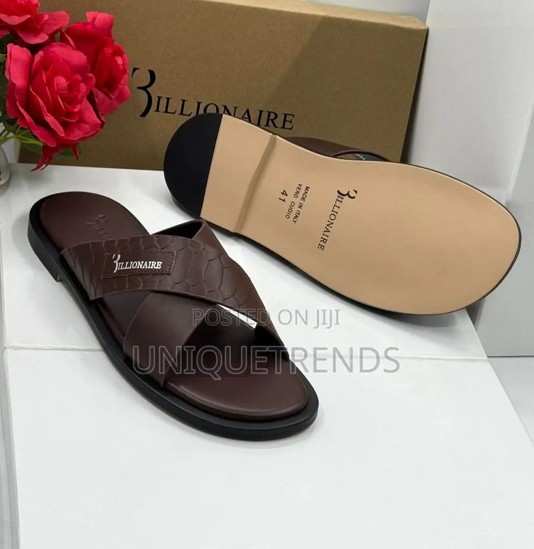 High Quality Billionaire Leather Slippers