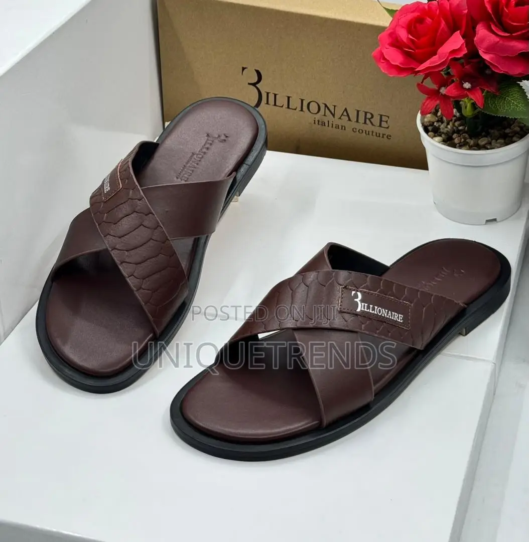 High Quality Billionaire Leather Slippers