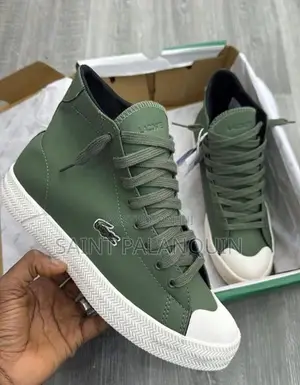 Lacoste Green And White Leather Sneaker
