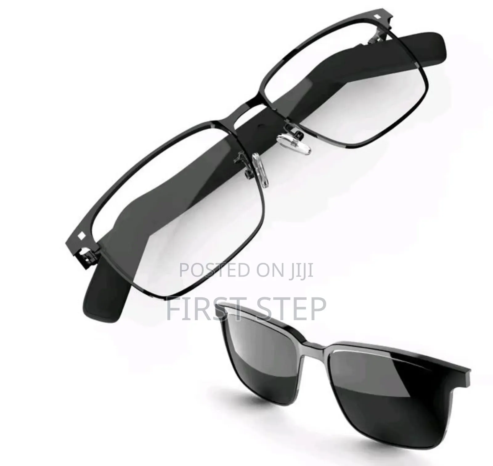 2-in-1 Smart Bluetooth Glasses –Metal Frame, Sunglasses Clear Lenses