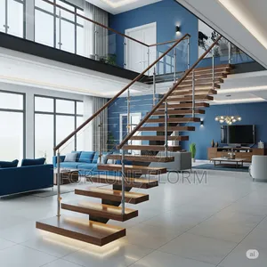  Futuristic Floating Wooden Staircase 