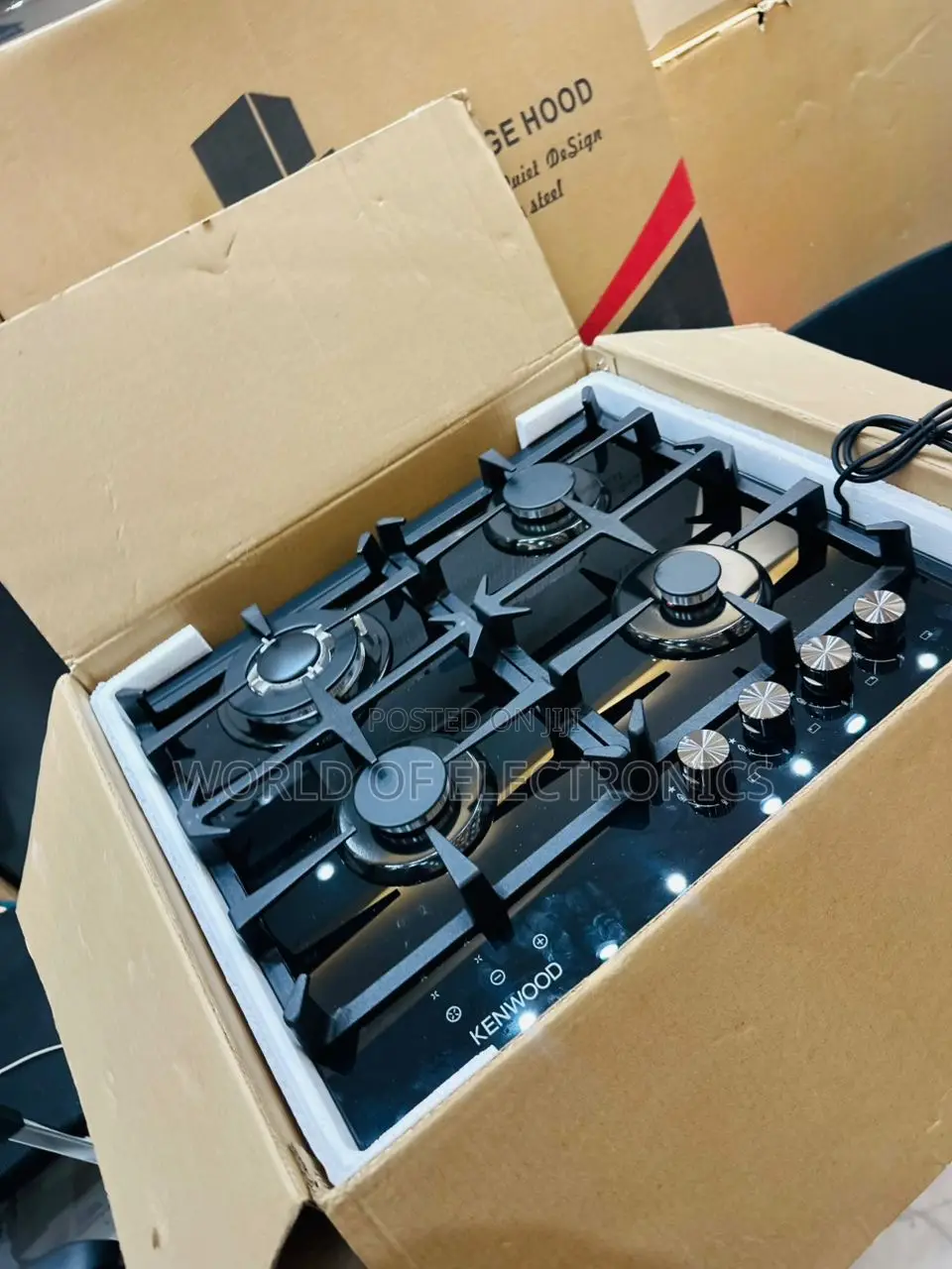 High-Capacity Four Hob Gas-Type Mirror Made Cooker