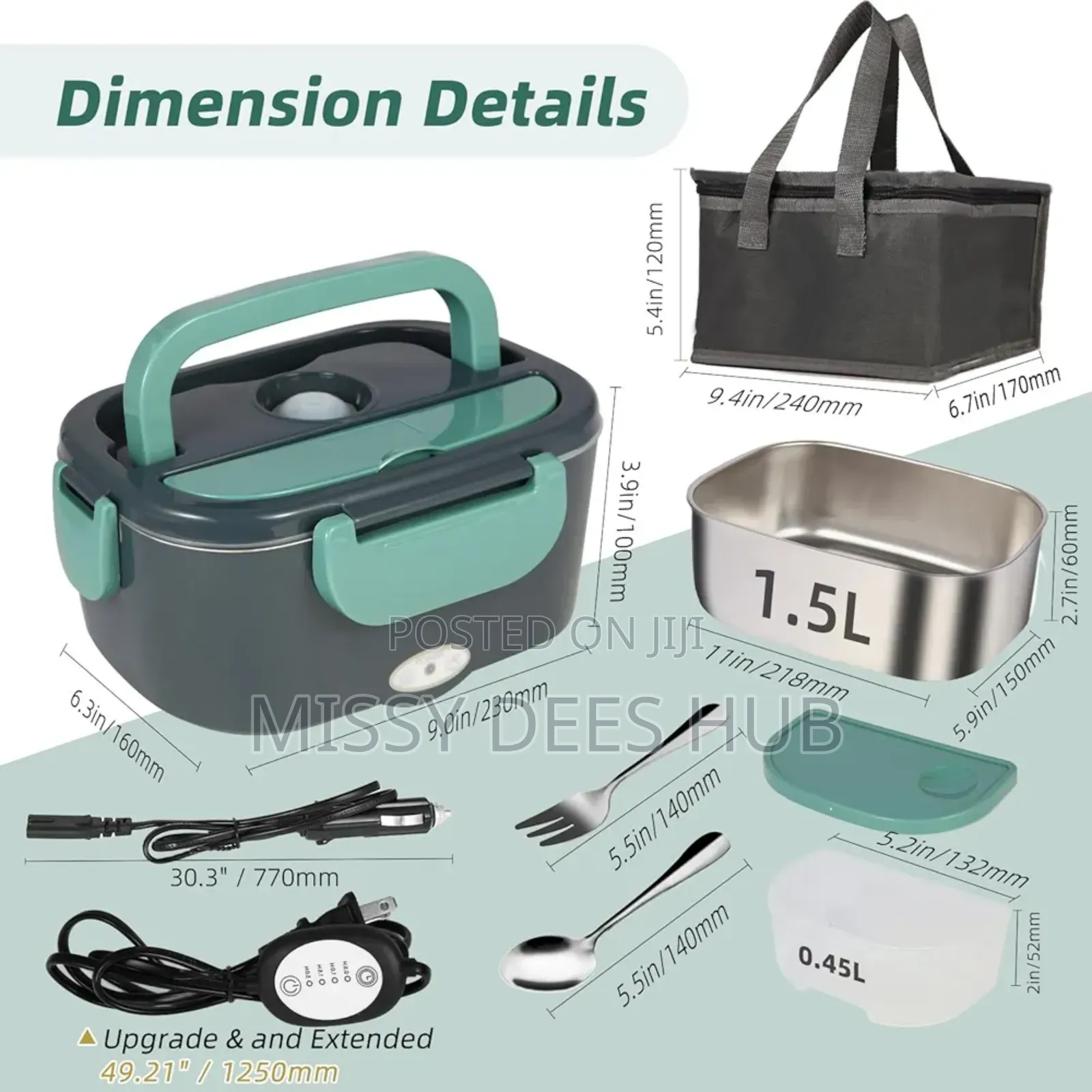 Electric Lunchbox Set With Car Charger