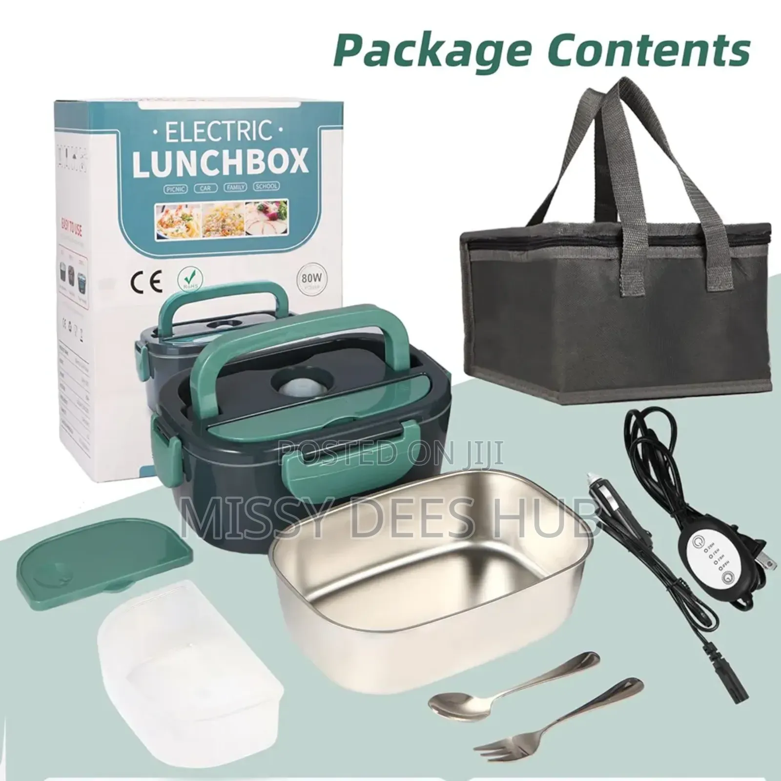 Electric Lunchbox Set With Car Charger