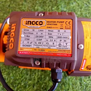 0.5hp Peripheral Water Pump With 370 Watt Motor - Vpm37068
