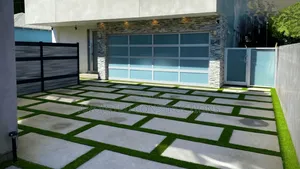 Concrete Slabs With Astroturf Designs