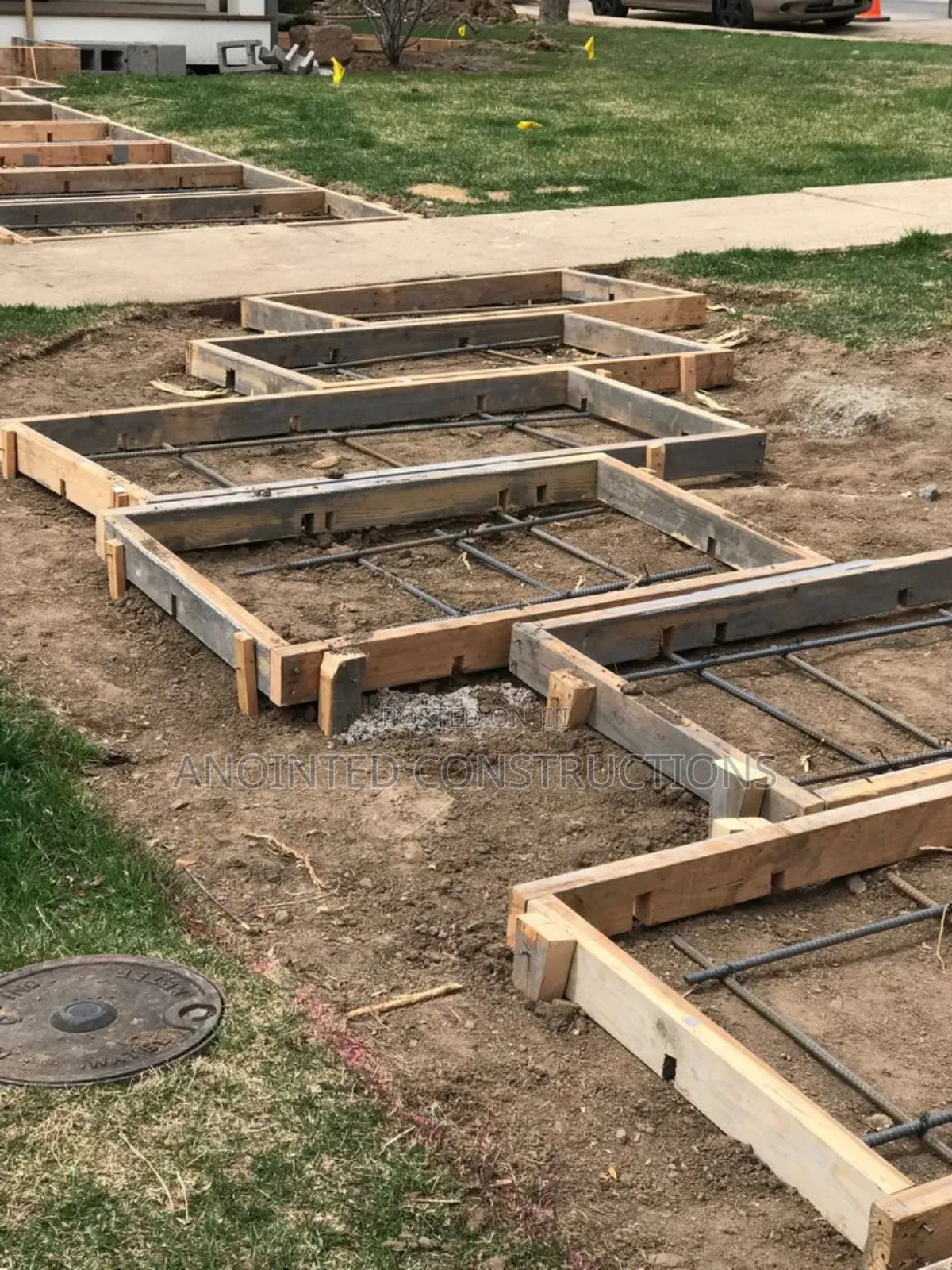 Concrete Slabs With Astroturf Designs