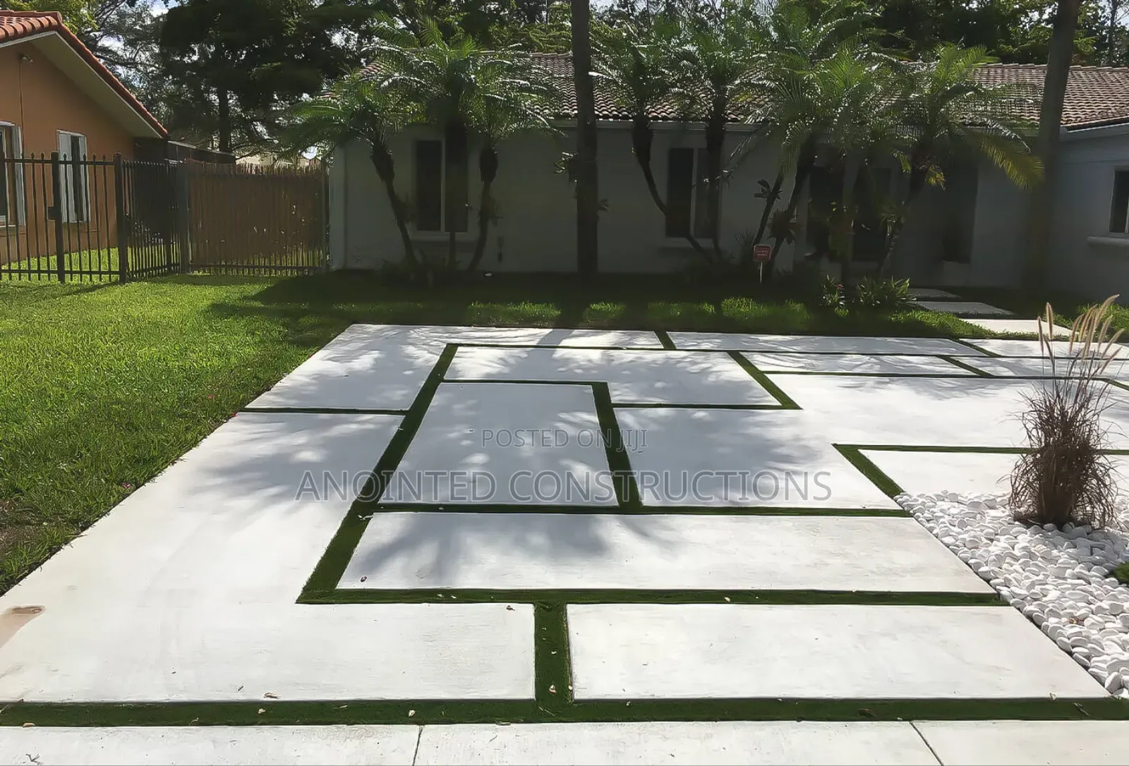 Quality Concrete Slabs and Astroturf Landscape