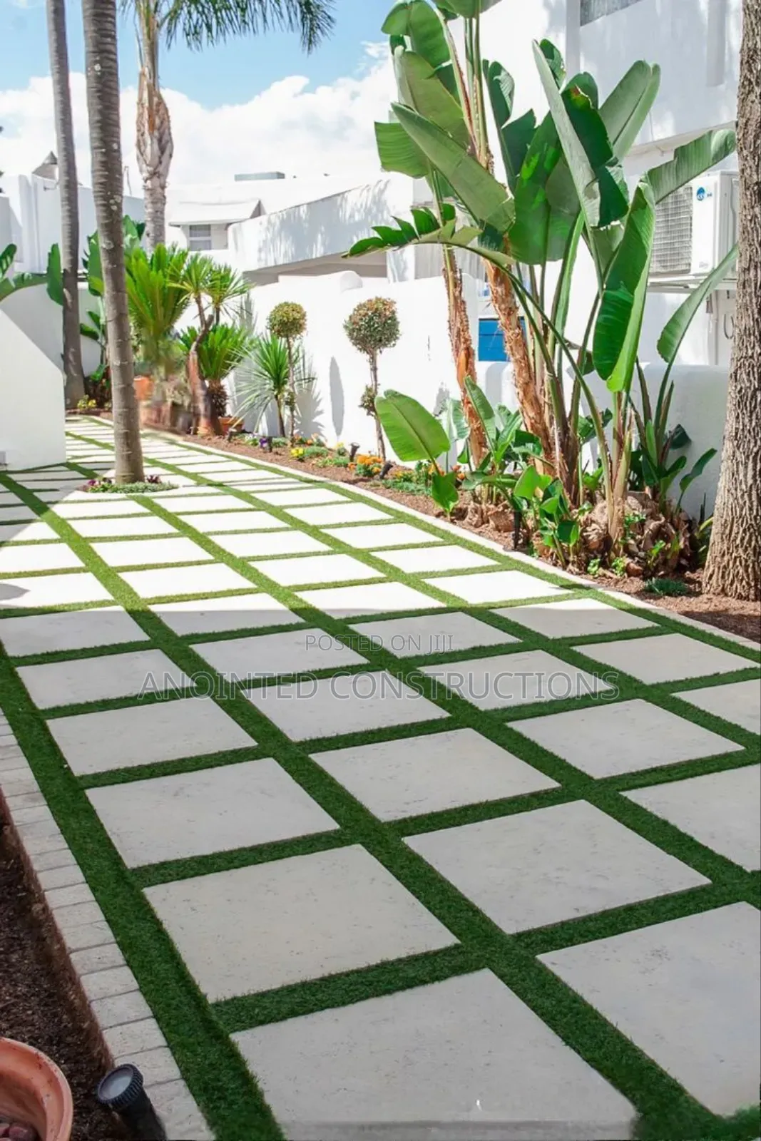 Quality Concrete Slabs and Astroturf Landscape